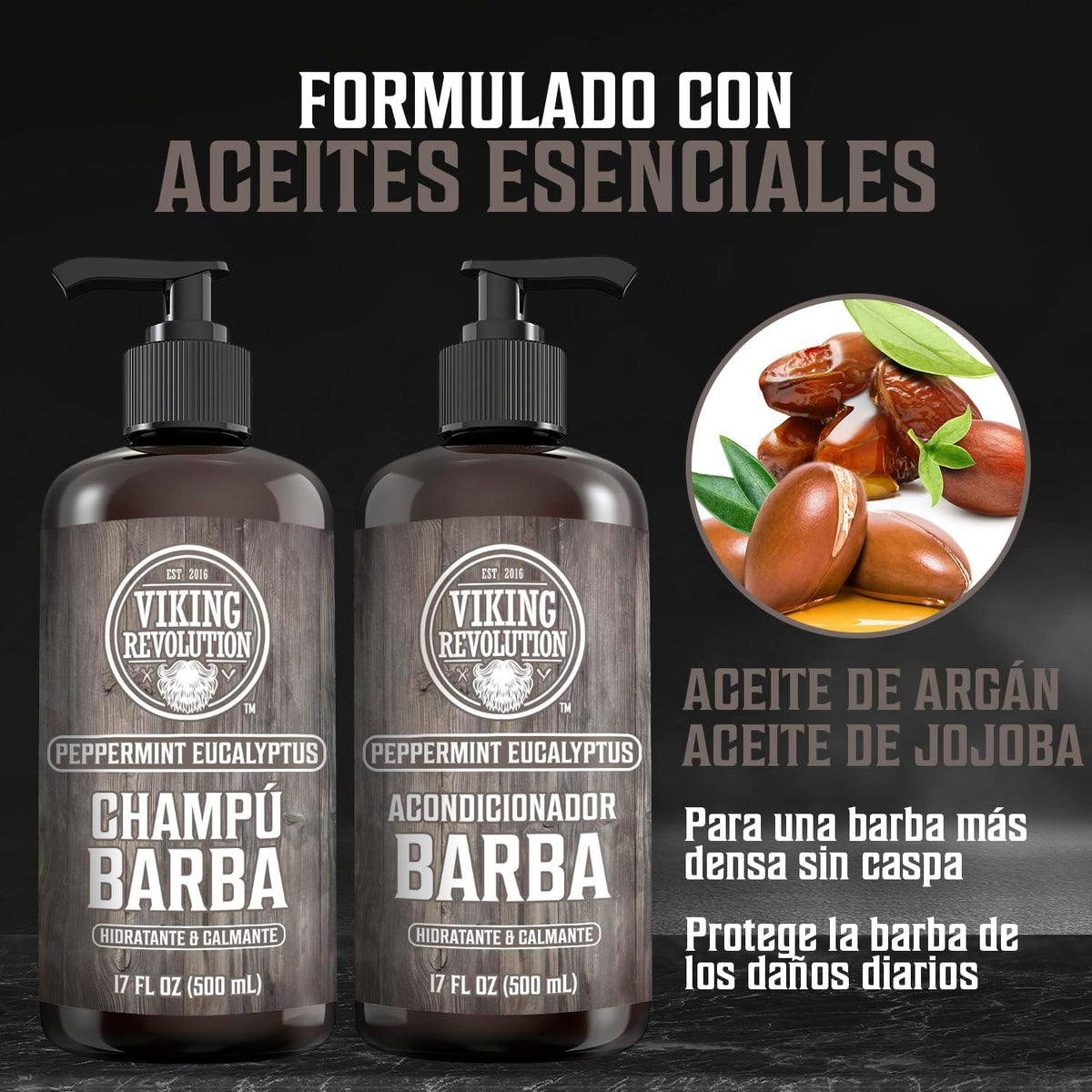 Viking Revolution Juego De Champú Y Acondicionador De Barba