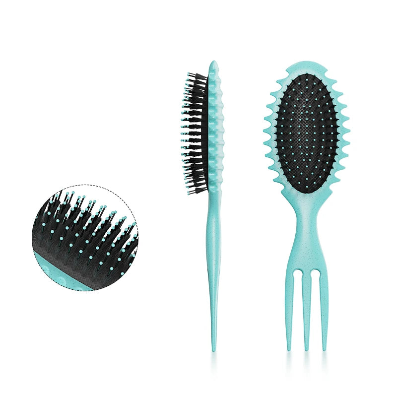 Curl Defining Bounce Hair Brush Barbershop Boar Bristle Comb Detangling Shaping Hairbrushes Professional Salon Home Styling Comb