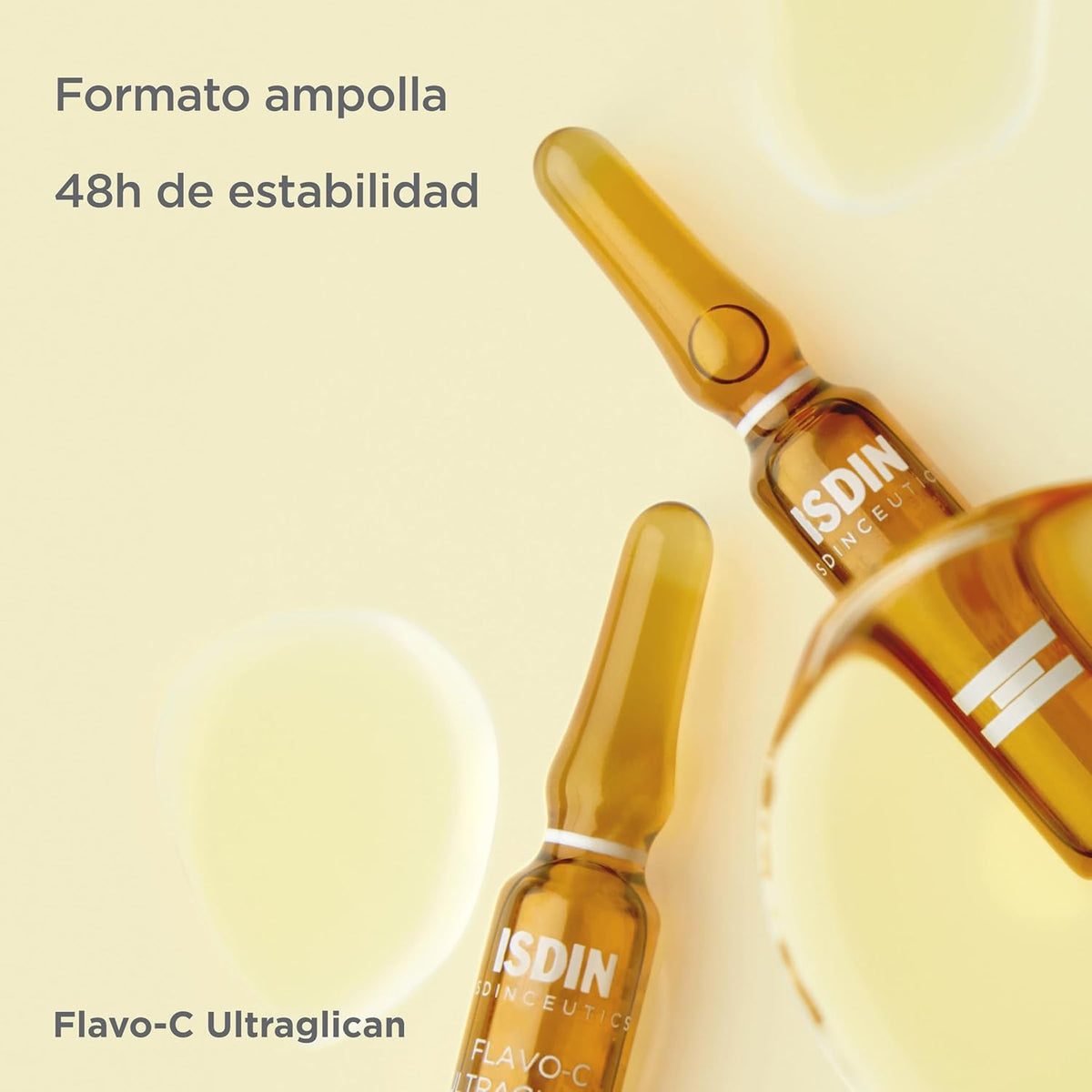ISDIN Serum Facial Antioxidante De Día Flavo-C Ultraglican, 2 Ml (Paquete De 30)