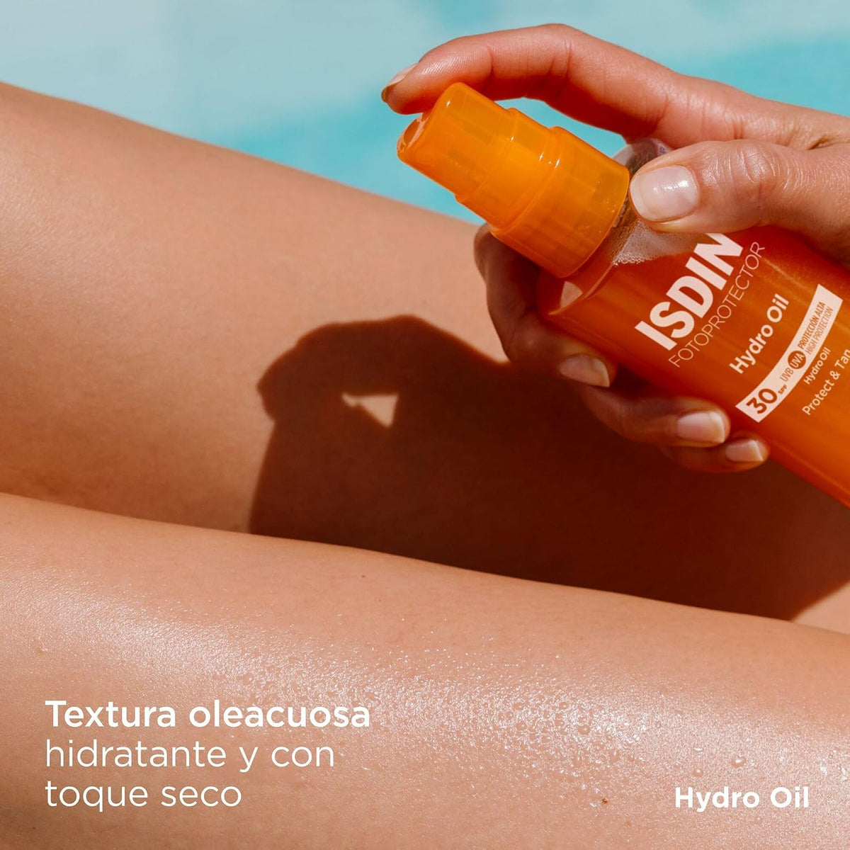ISDIN Hydrooil SPF 30 Fotoprotector - Protector Solar Corporal Bifásico Que Protege Y Broncea La Piel, 200 Ml