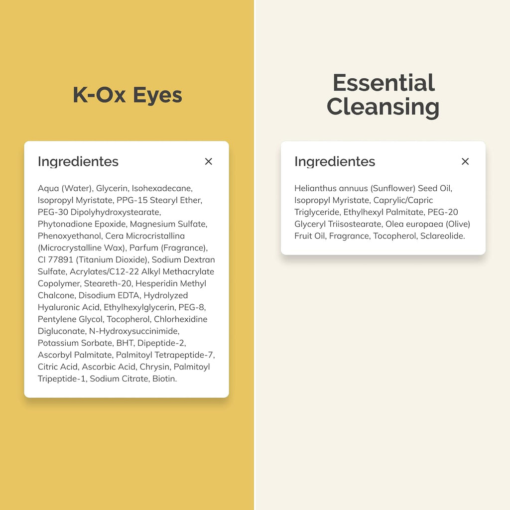 ISDIN Isdinceutics PACK K-Ox Eyes - Crema Contorno De Ojos + Essential Cleansing 27G Mini Talla Limpiador Facial