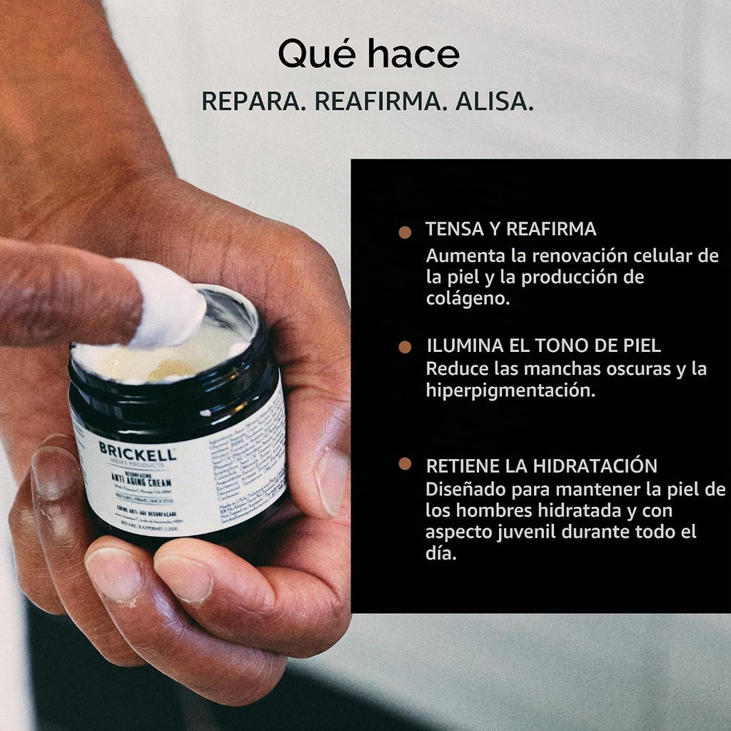 Brickell Men'S Crema Facial Rejuvenecedora Antienvejecimiento Para Hombres, Humectante Facial Natural Y Orgánico, Crema De Vitamina C Para Arrugas, 59Ml, Perfumado