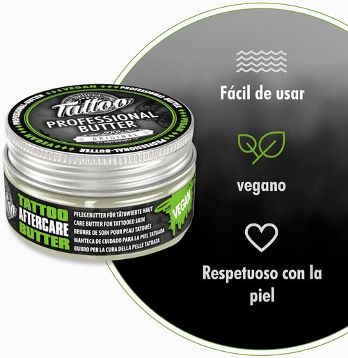 Believa Tattoo Butter – Cuidado Premium Para Tatuajes Con Fórmula Vegana E Ingredientes Naturales Para Colores De Tatuaje Vibrantes – Cuidado Diario Y Aftercare Para Piel Tatuada | 25 Ml