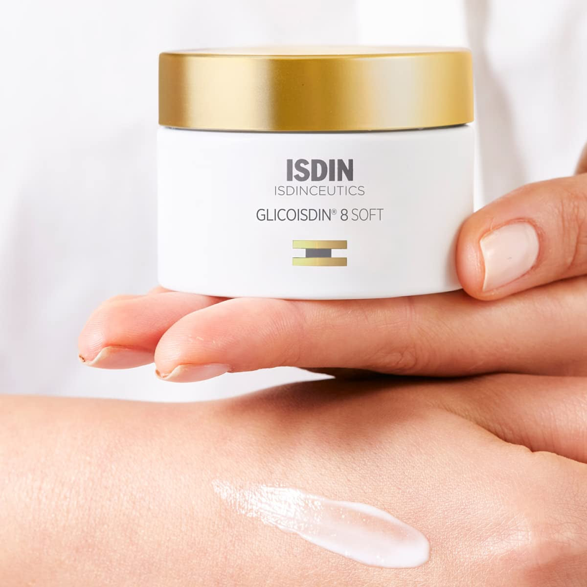 ISDIN Isdinceutics Glicoisdin 8 Crema Exfoliante Con Ácido Glicólico, Acción Exfoliante E Hidratante, 50 G