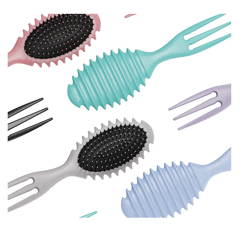 Curl Defining Bounce Hair Brush Barbershop Boar Bristle Comb Detangling Shaping Hairbrushes Professional Salon Home Styling Comb