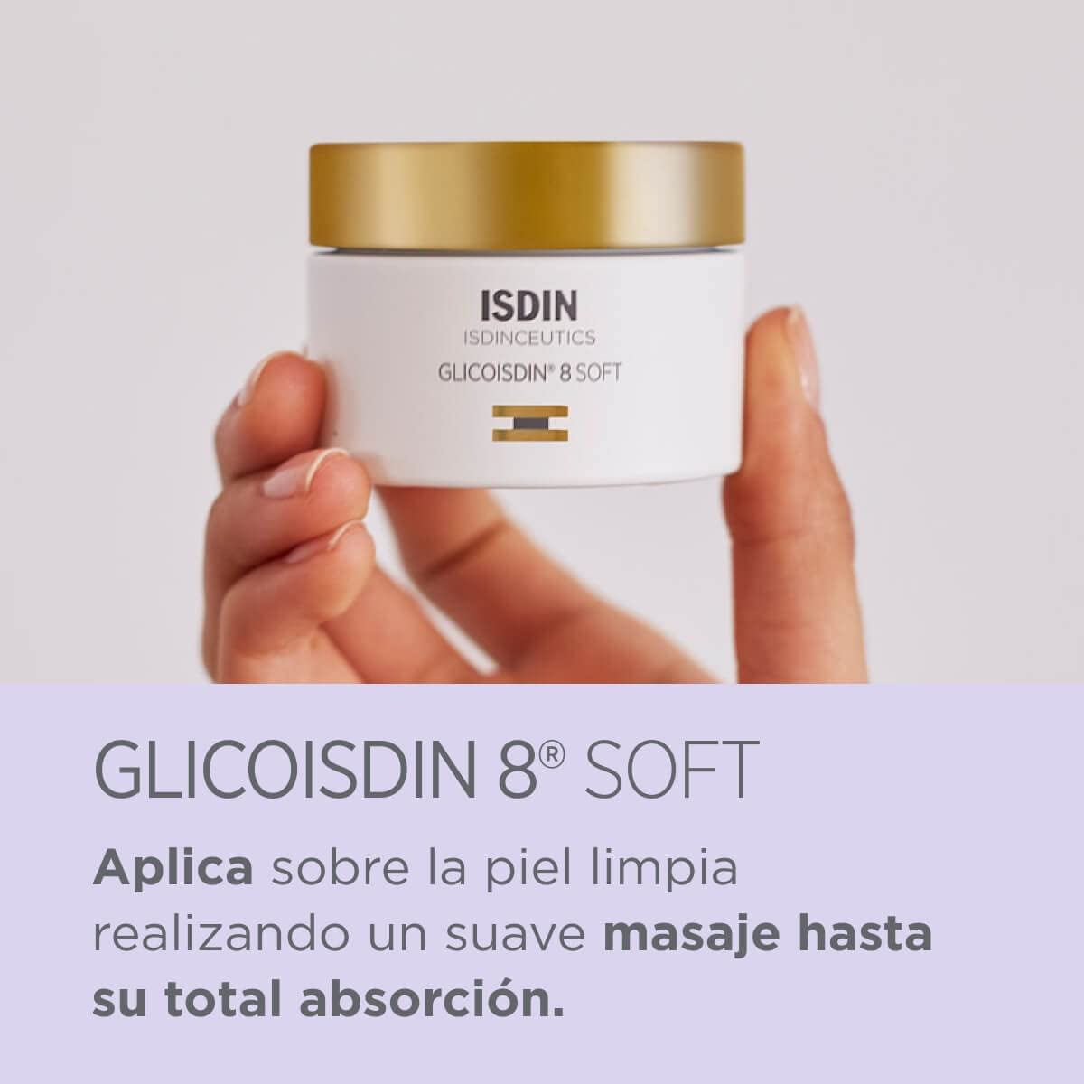 ISDIN Isdinceutics Glicoisdin 8 Crema Exfoliante Con Ácido Glicólico, Acción Exfoliante E Hidratante, 50 G