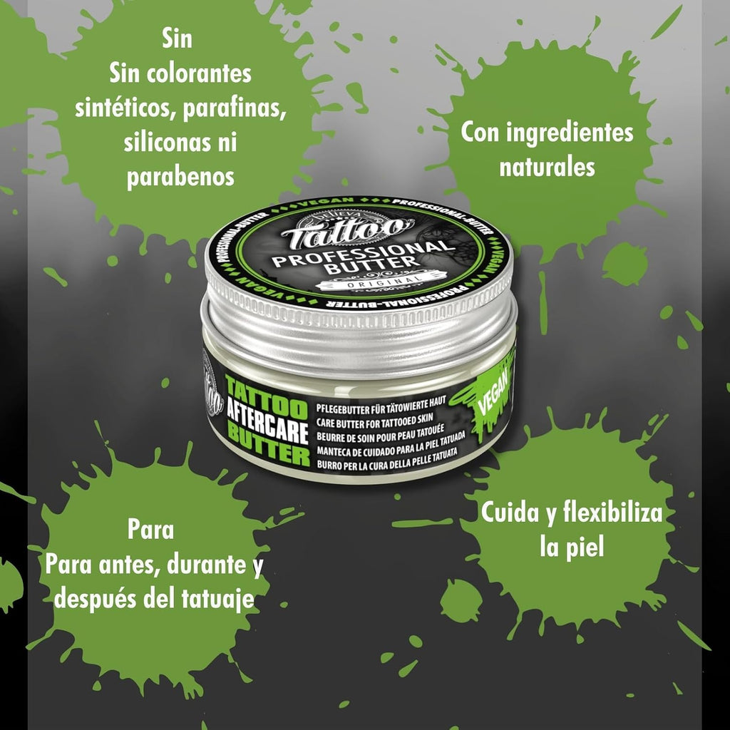 Believa Tattoo Butter – Cuidado Premium Para Tatuajes Con Fórmula Vegana E Ingredientes Naturales Para Colores De Tatuaje Vibrantes – Cuidado Diario Y Aftercare Para Piel Tatuada | 25 Ml