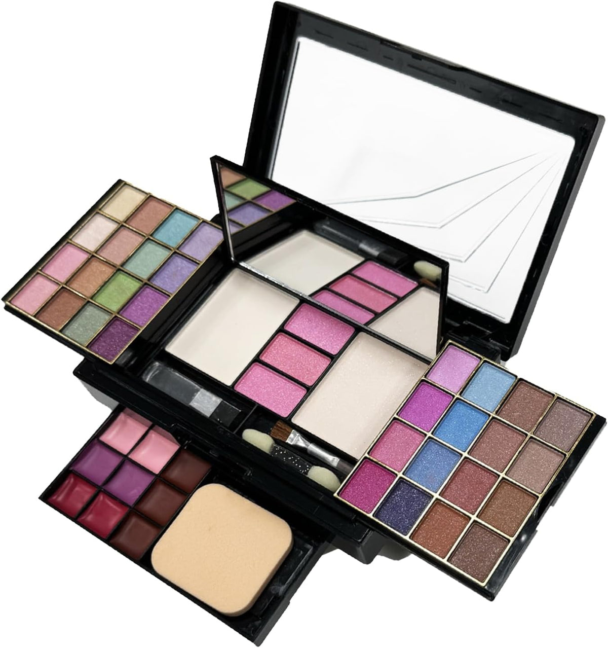 Maquillaje Para Mujer, Paleta De Maquillaje, Caja De Maquillaje Para Mujer, Paleta De Sombra De Ojos Mate Con Lentejuelas, Aclaración, Contorno, Rubor, Larga Duración, Muy Pigmentada