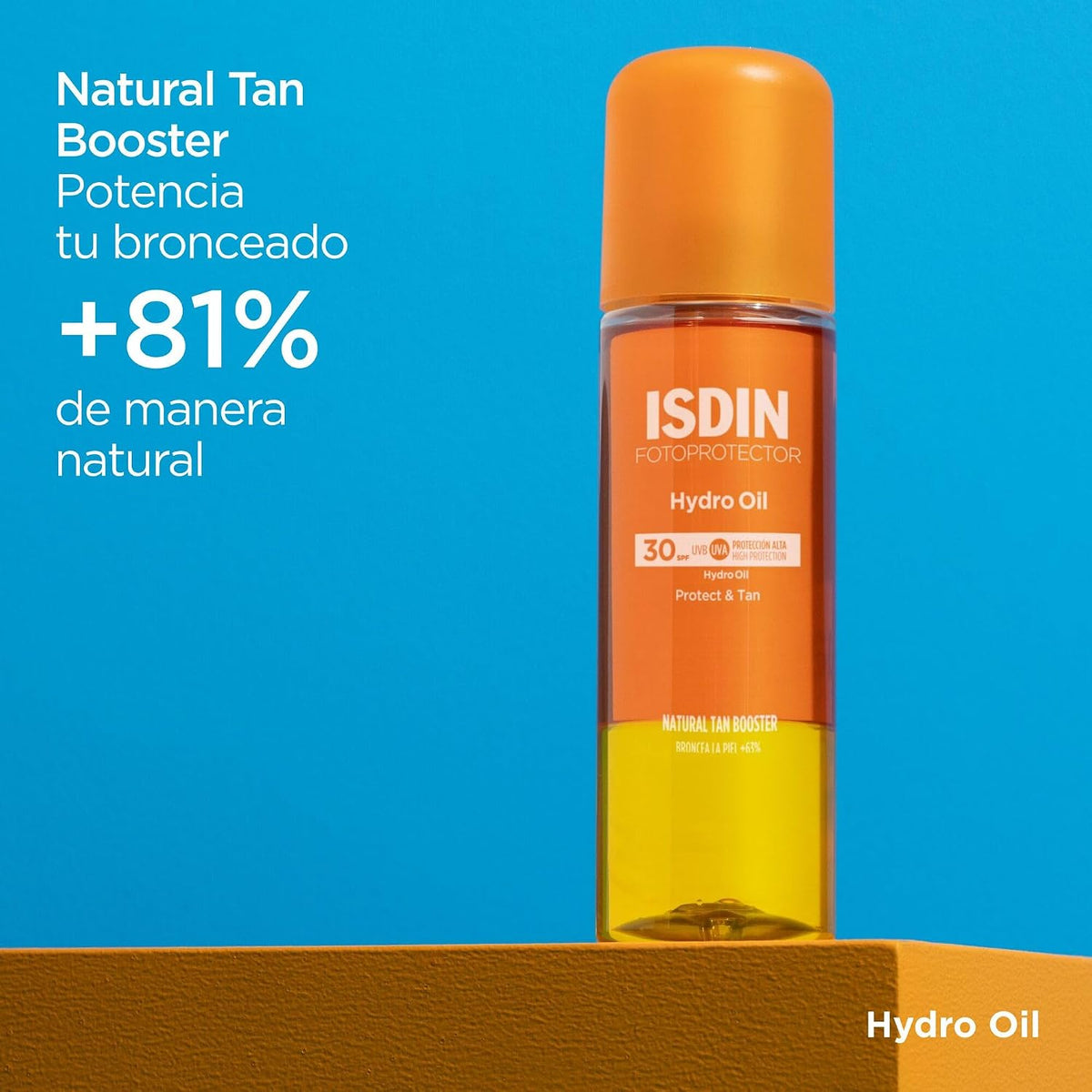 ISDIN Hydrooil SPF 30 Fotoprotector - Protector Solar Corporal Bifásico Que Protege Y Broncea La Piel, 200 Ml