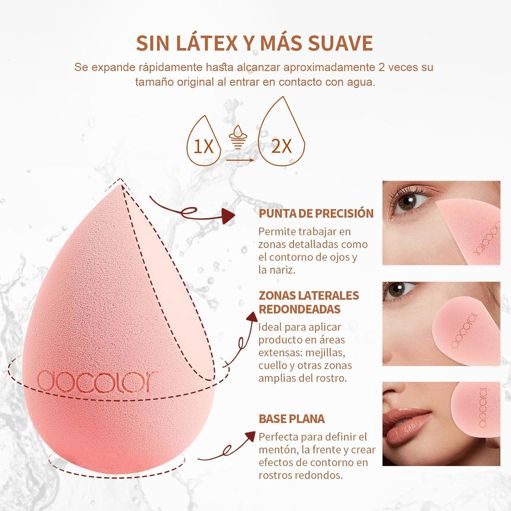 Docolor Juego De Brochas De Maquillaje Profesional 17 Piezas, Kit Completo Color Morandi Con Bolsa De Viaje, Esponja Y Guía De Uso, Pinceles De Maquillaje Premium Synthetic Para Cara Y Ojos, Rubor