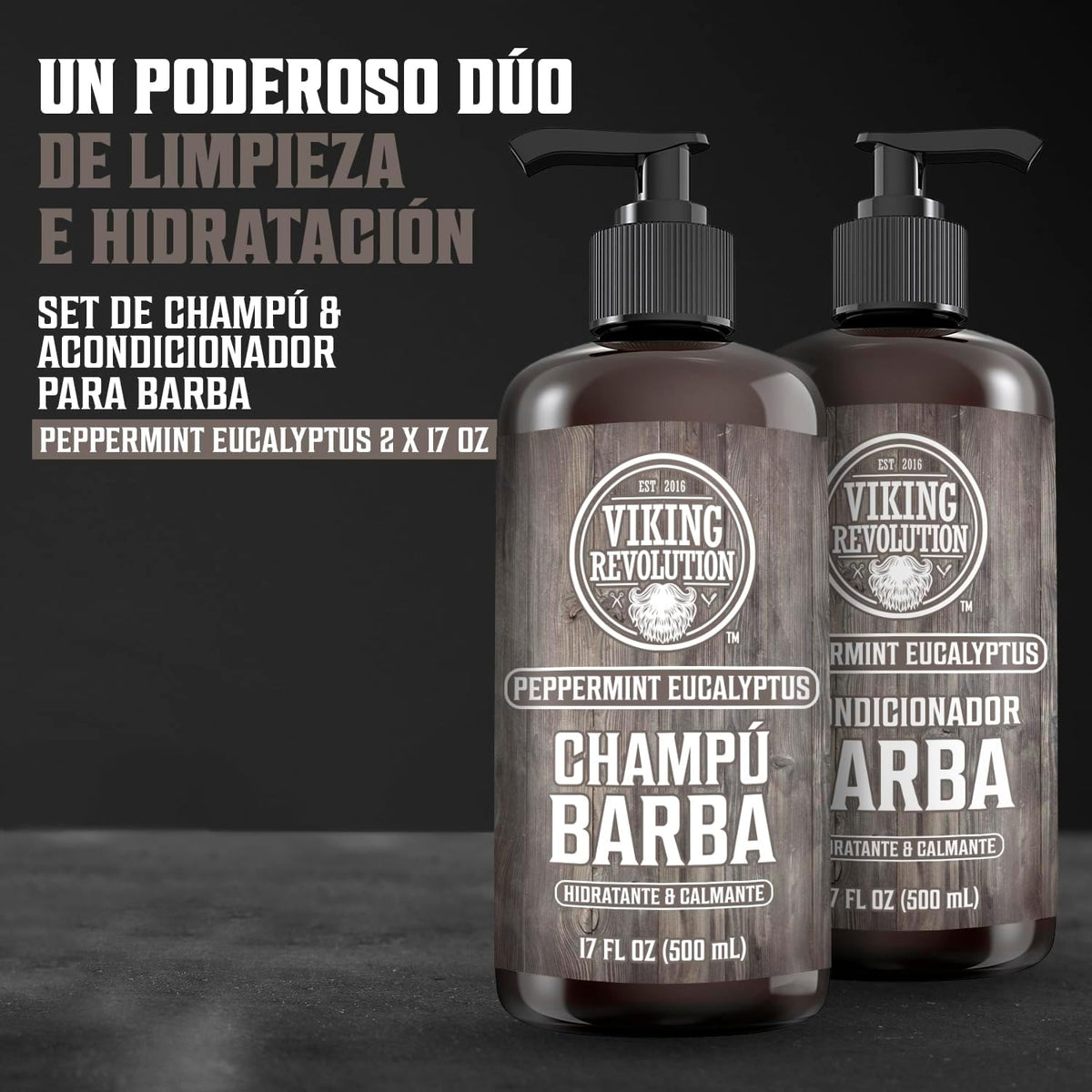 Viking Revolution Juego De Champú Y Acondicionador De Barba