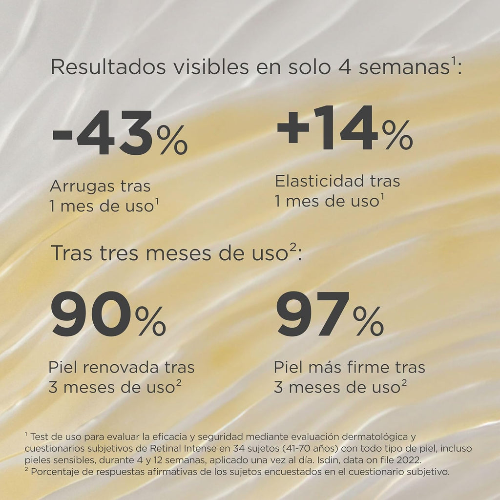 ISDIN Retinal Intense Sérum De Noche Con Retinaldehído Que Reduce Las Arrugas En Un 43% Eficacia Y Tolerancia En Una Piel Visiblemente Más Joven, 50 Ml