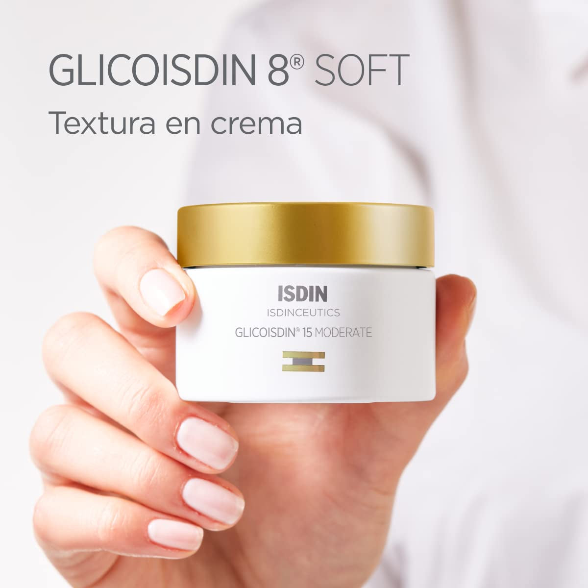 ISDIN Isdinceutics Glicoisdin 8 Crema Exfoliante Con Ácido Glicólico, Acción Exfoliante E Hidratante, 50 G