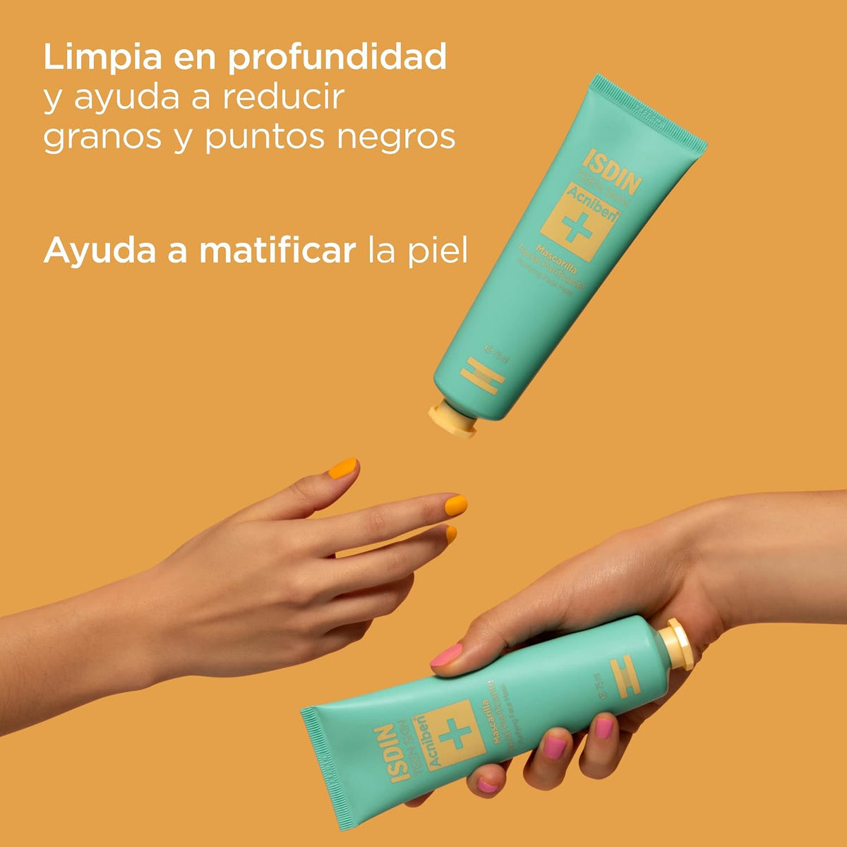 ISDIN Acniben Mascarilla Purificante Mascarilla Facial Purificante Limpia En Profundidad Y Ayuda a Reducir Los Granos, 75 Ml