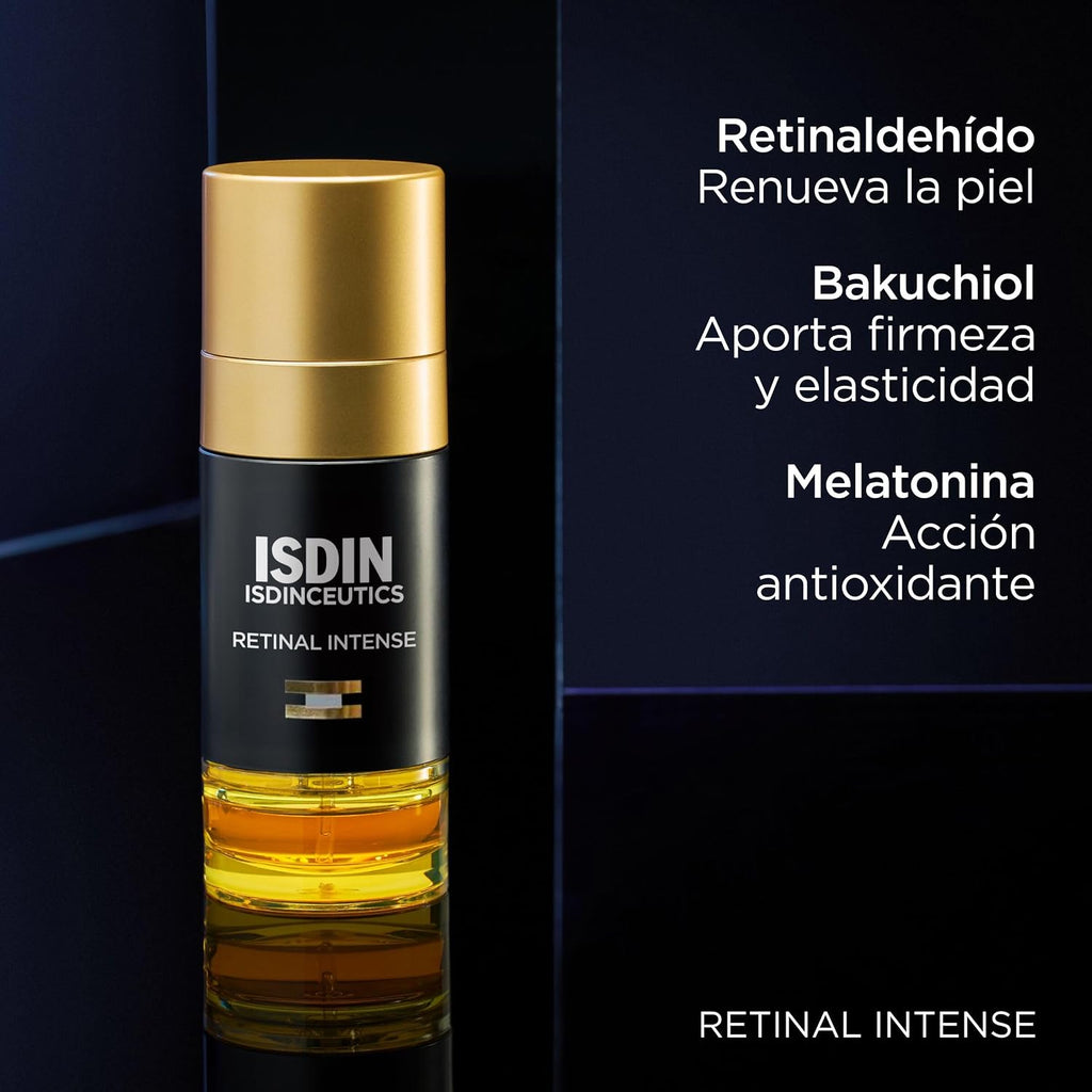 ISDIN Retinal Intense Sérum De Noche Con Retinaldehído Que Reduce Las Arrugas En Un 43% Eficacia Y Tolerancia En Una Piel Visiblemente Más Joven, 50 Ml