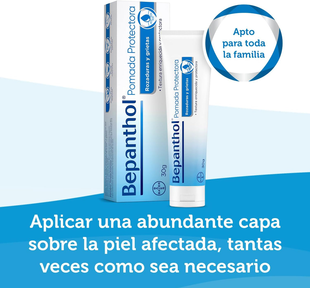 Bepanthol Pomada Protectora, Repara La Piel Seca, Agrietada O Dañada, 30 G