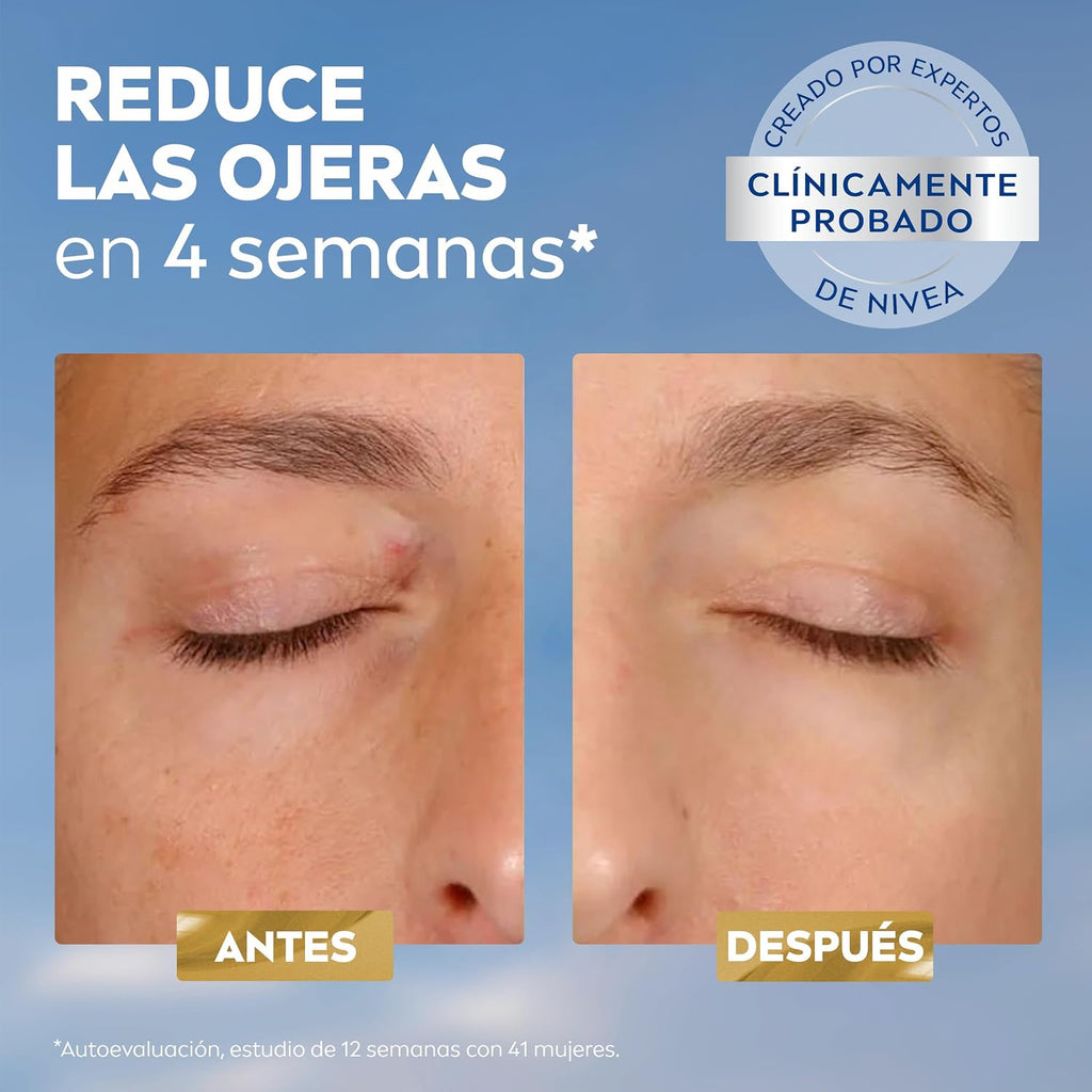 NIVEA Luminous630 - Contorno De Ojos - Crema Antimanchas - Con Ácido Hialurónico, Thiamidol Y Cafeína - Antiedad - Crema Antiarrugas - Reduce Hinchazón Y Ojeras - Todo Tipo De Pieles - 15 Ml