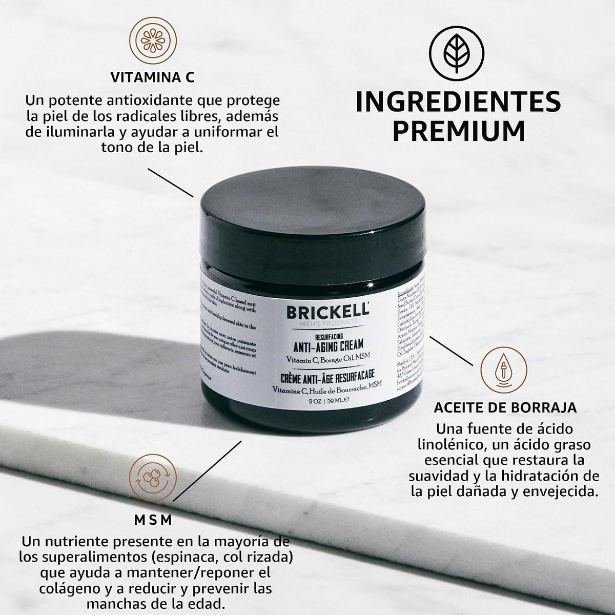 Brickell Men'S Crema Facial Rejuvenecedora Antienvejecimiento Para Hombres, Humectante Facial Natural Y Orgánico, Crema De Vitamina C Para Arrugas, 59Ml, Perfumado