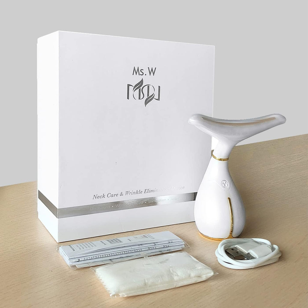 Ms.W Masajeador Facial, Estiramiento De La Piel, Estiramiento Facial En El Cuello, Dispositivos De Tonificación De Belleza Reafirmantes En Forma De V, Masajeador Facial Antiarrugas Con Calor, 3 Modos