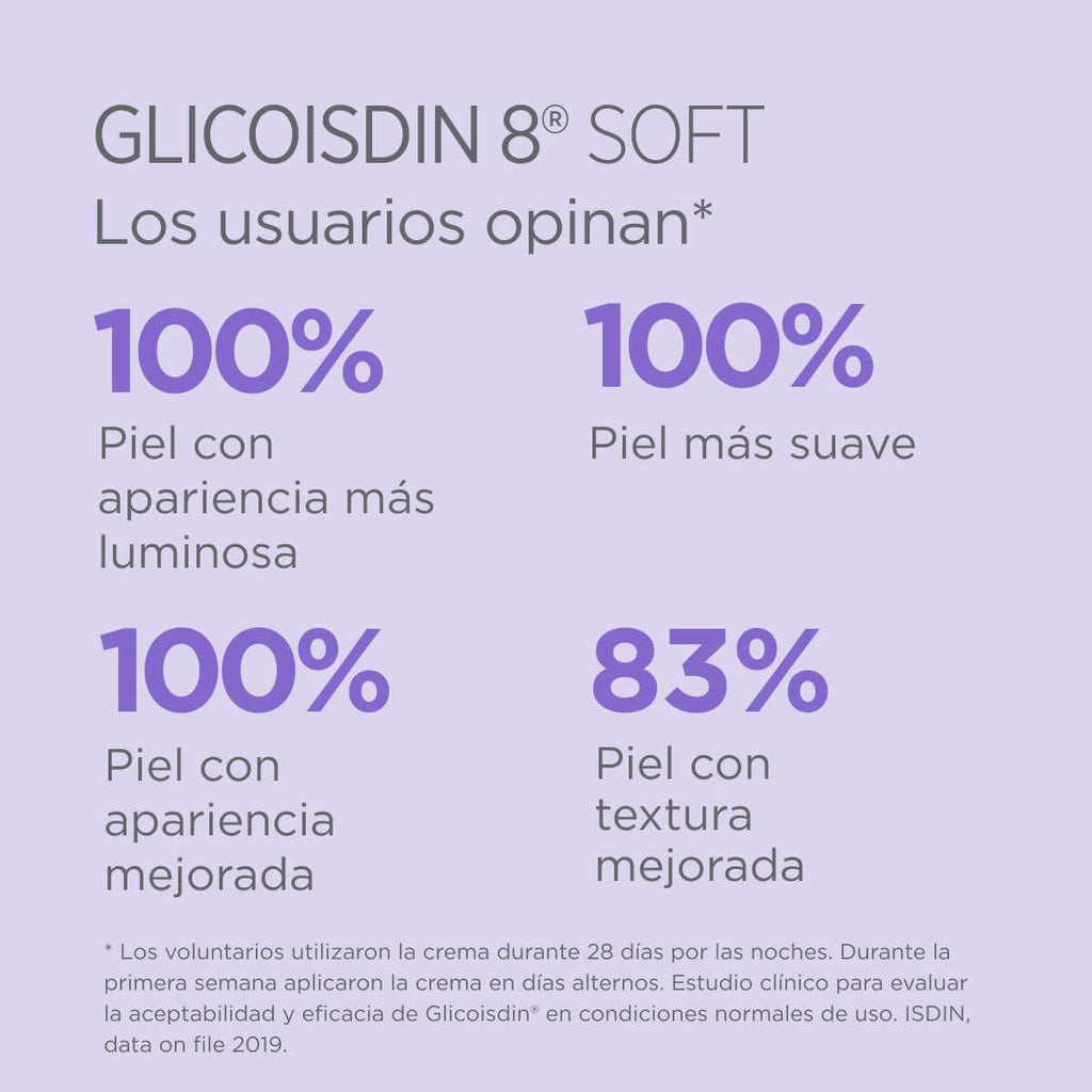 ISDIN Isdinceutics Glicoisdin 8 Crema Exfoliante Con Ácido Glicólico, Acción Exfoliante E Hidratante, 50 G