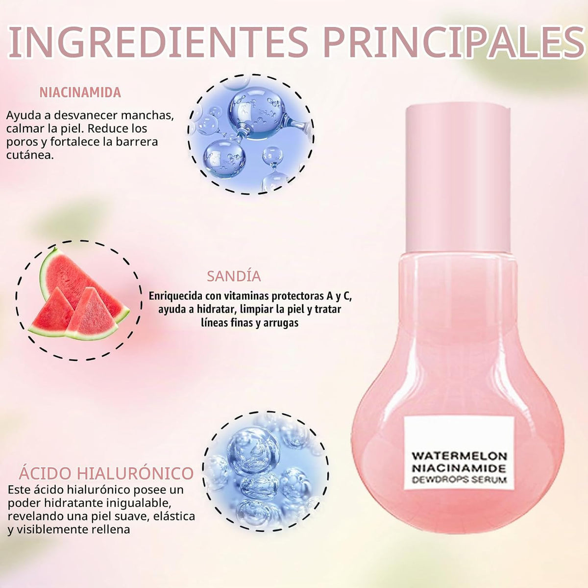 Sérum hidratante de sandía, para una piel radiante y natural