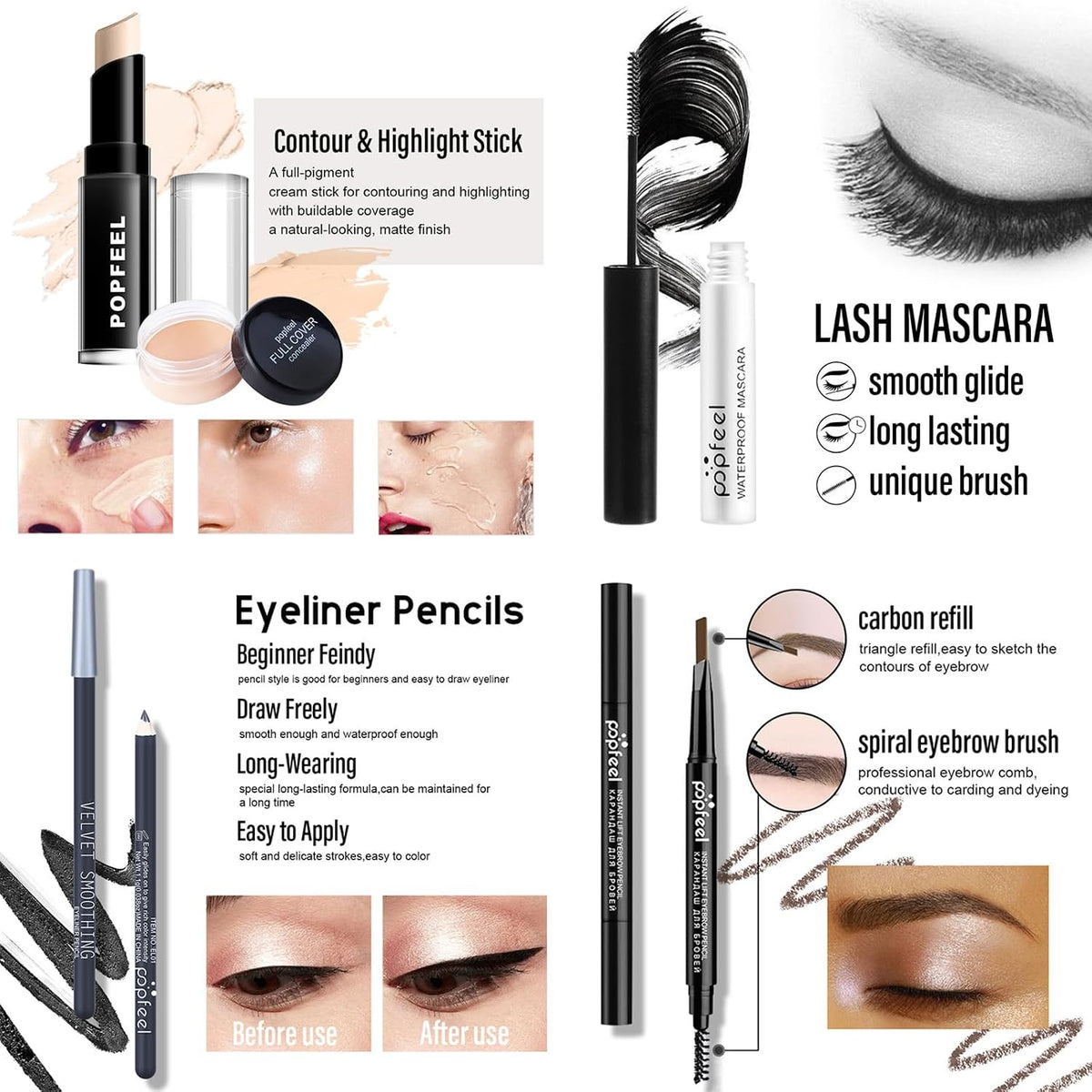 Set De Maquillaje Profesional Completo - Kit Con Brochas, Sombra De Ojos - Regalo Para Mujer