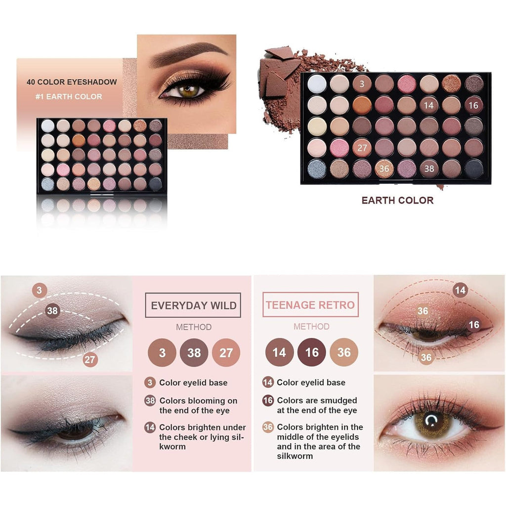 WishesMar — Set de maquillaje para ojos con bolsa de regalo