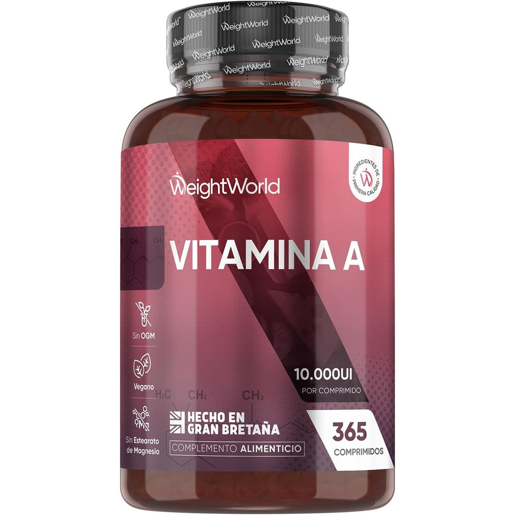 Vitamina A 10000 UI - 365 comprimidos veganos (WeightWorld)